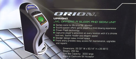 Orion Upright - B & G Amusement Company in Kansas City Missouri