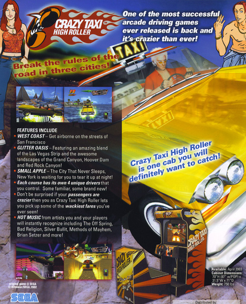 Crazy Taxi: High Roller - B & G Amusement Company in Kansas City Missouri